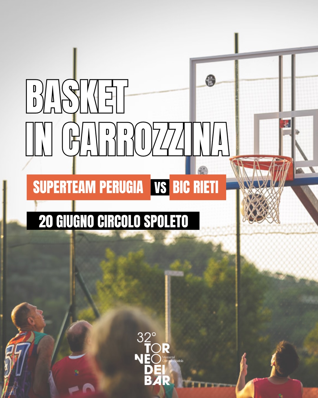 Partita di basket in carrozzina tra Superteam Perugia e BIC Rieti al Torneo dei Bar 2026